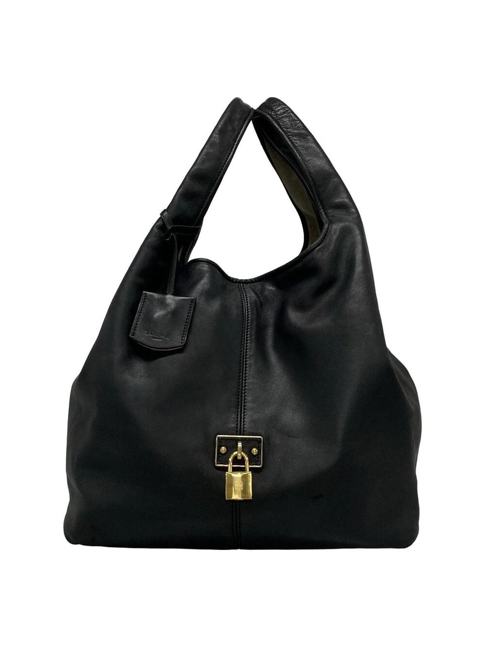 Loewe Calle Black Leather Tote Bag #360608L84B